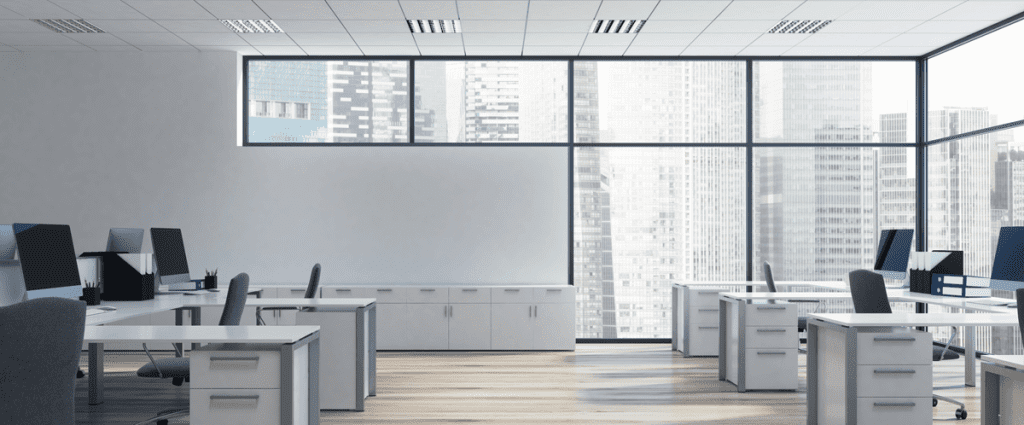 Aluminum windows and doors reduce office heat