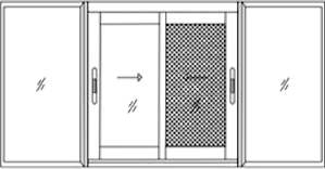 Sliding Doors with Fixed Panel