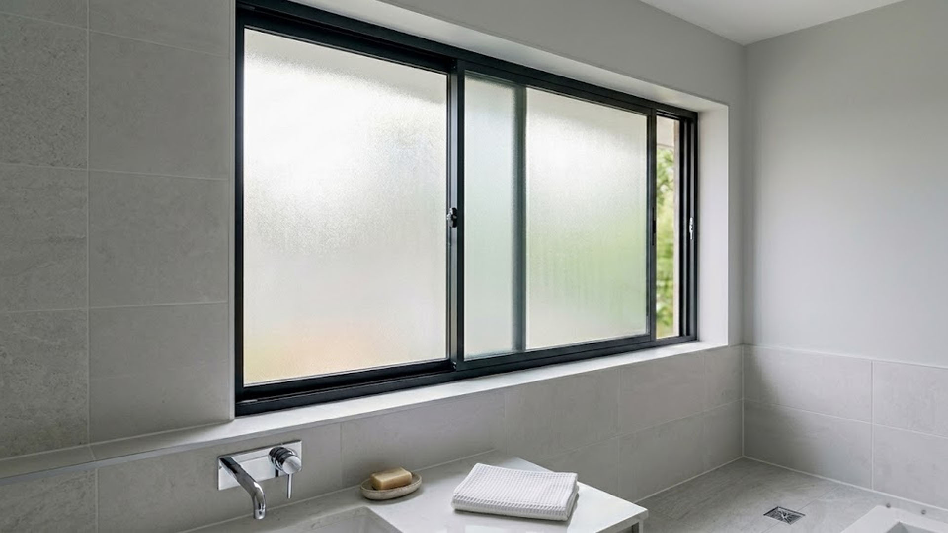 Bathroom sliding window glass designs