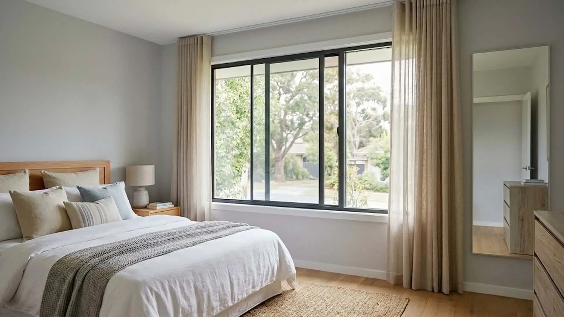 Bedroom sliding window designs